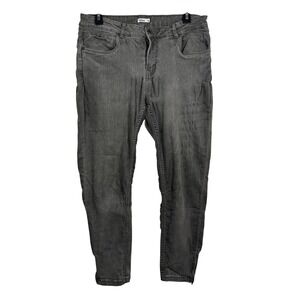Gimo Slim Tapered Grey Wash Jeans Size 46 32x25.5 Distressed US 14-16